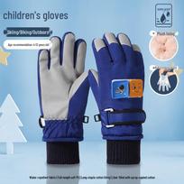Kids Windproof Velcro Ski Gloves - Warm Winter Wear S