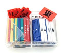 Complete Mahjong Accessories Set Portable and Includes 91 Mahjong scoring 4 4 yakitori and 1 all in a plastic - Convenient sticks, dice, figurines,