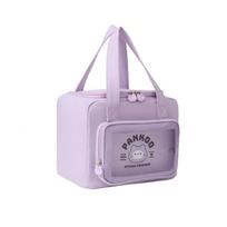 Thickened Picnic Bag Large Capacity Lunch Organizer Portable Food Tote Bag  Hiking violetinė