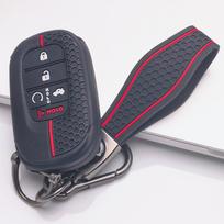 Honeycomb Silicone Key Fob Strap for Honda Civic Accord Inspire HRV CRV Pilot Odyssey ZR V Honeycomb Texture Soft Silicone Detachable Keychain Holder juoda