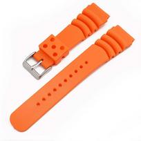 High quality For Seiko Casio Watch Rubber Soft Sport Watchband Watch Strap Bracelet Silicone Band orange-22mm
