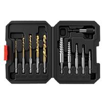 11Pcs Professional Screw Extractor Kit High Speed Steel Drill Bit For Corroded Fasteners Rusted Damaged Bolt Removal Tool 1