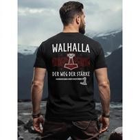 Men's Viking Graphic T-Shirt with Norse Mythology Design, Short Sleeve Crew Neck Cotton Tee for Outdoor Adventure and Casual Wear S juoda