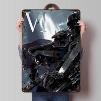 Armored Core VI žaidimo spausdintas plakatas Individualus sienų menas Retro Vintažiniai metaliniai skardos ženklai kambariui Modernūs namų dekoravimo elementai 20x30cm（7.8x11.8inch）
