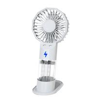 Multifuntional Handheld Fan 1200mAh Quiet Powerful Portable Cooling ABS Texture White For Travel Office Outdoor