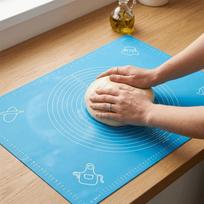 Food Grade Silicone Dough Mat Square Flat Kneading Pad Pastry Rolling Mat  Food Processing mėlyna