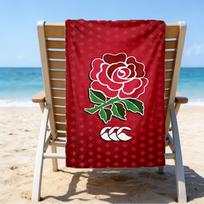 Englang Rugby Rose Emblem Microfiber Beach Towel, Lightweight And Quick-Dry, for Summer Travel, Beach Essential, Swimming Pool Outdoor 70cmx140cm(27x55inch)