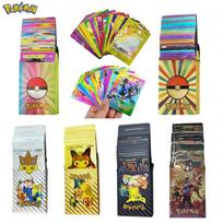 55 vnt. Pokemon kortelės VSTAR GX EX VMAX MEGA TAG TEAM Energijos Trenerio Charizard Pikachu Retas Kolekcijos Kovos Kortelė I36 English - 27PCS auksas