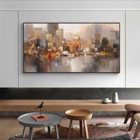 Miesto Pastatas Lietus Valtis Plakatas Peizažo Paveikslai Kambario Dekoravimas Abstraktus Aliejinis Paveikslas Ant Drobės Sienų Menas Svetainei Cuadros Be Rėmo 20*40cm