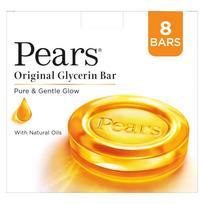 Pears Originalinis glicerino muilas - Grynas ir švelnus švytėjimas | Su 98% gryno glicerino | Drėkinimui ir švytėjimui | Su augalinės kilmės valikliu odai ir kūnui | yellow