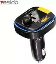 FM modulators yesido Bluetooth to FM Convert 43W fast car charger Y45 Juodas 6971050264671 Y45 (6971050264671)