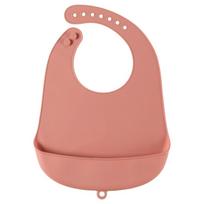 Silicone Child Feeding Bib Rice Pocket Meal Bib High Quality Baby Bib rožinė