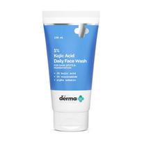 The Derma Co 1% Kojic Acid Face Wash | With Niacinamide & Alpha Arbutin | Reduces Dark Spots, Pigmentation & Blemishes | Cleanses & Brightens Skin