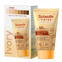 Solasafe Tinted Ivory Sunscreen SPF 50 | Broad Spectrum Protection | Lightweight Formula | Suitable for All Skin Types | beige