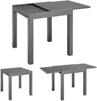 Juskys Sodo stalas Laki 70x70 cm Pilkas Aliuminis
