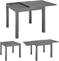 Juskys Sodo stalas Laki 80x80 cm Pilkas