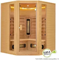 Juskys Infraraudonųjų spindulių kabina Nyborg E150V 150x150x190 cm Hemloko mediena
