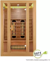Juskys Infraraudonųjų spindulių kabina Nyborg S120V 120x105x190 cm maumedžio mediena