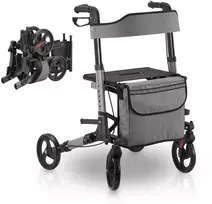 Juskys Rollator Vital 63x68x80-94 cm pilka/juoda