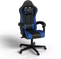 Juskys Žaidimų kėdė HyperSeat 63x67x121–131 cm juoda/mėlyna