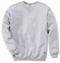 Carhartt vidutinio svorio džemperis apvalia apykakle, pilkas