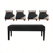 Spill Resistant Benches Cover Elastic Rope for Adjustable Long Time Use Polyester Fabric juoda