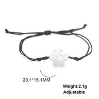 Cazador Hollow Cat Dog Bear Paw Bracelet on Hand Female Cute Animal Charm Kpop Stainless Steel Jewelryfriend Gift Wholesale 17 -22 cm