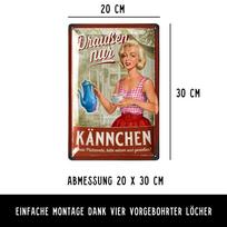 Senovinio stiliaus geležies skardos ženklas Vokiškas sodas Kava Menas Retro PinUp Dekoras Metalo plokštelė Lauko sienos menas Motinos diena Tobula dovana 20x30cm（7.8x11.8inch）