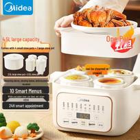 Midea 4.5L Electric Slow Cooker with Five Liners and Steamer