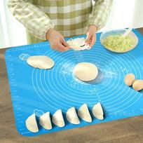 Anti-slip Bottom Non-stick Sheet Food Grade Silicone Pastry Rolling Mat  Cookie  Making mėlyna