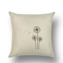 Dandelion Flowers Flying Seeds Cushion Cover Nordic Simple Design Modern Fashion Linen Decorative Pillows Cover Sofa Pillowcase Peach skin 18*18(CM)-1Pcs