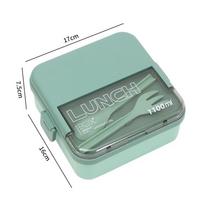 Portable Compartment Lunch Box with Fork and Spoon Single/double Layer Microwave Bento Boxes Sealed Food Storage Container