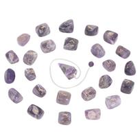 25Pcs Rune Stones Healing Balanced Chakras Peaceful Mind Lettering Crystal with Bag Pendulum for