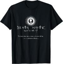 Death Note How to Use It Skull Logo Anime T-Shirt L