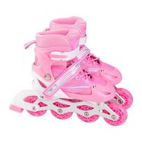 Kids' Adjustable Light-Up Roller Skates rožinė