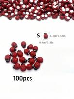100/20PCS pieces of resin ladybug figurines, garden and courtyard micro landscape succulent pot decoration handicrafts