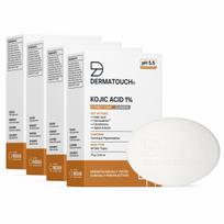 DERMATOUCH Kojic Acid 1% Soap with Glutathione & Alpha Arbutin |For Tan, Brightening, Dark Spots & Pigmentation | pH 5.5 Balanced Syndet Bar | Derm