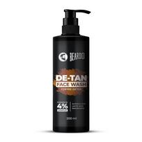 BEARDO DeTan Face Wash for Men, 200ml | Glycolic Acid,Niacinamide & Coffee | Helps to Reduce Tan,Reduce Dark Sports & Pigmentation | Exfoliates & H black