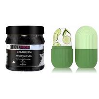 Feelhigh Face Ice Roller-10ml (Multicolor) With Face Gel For Face and Body -500ml- Skin Care product for Man and Woman Suitable For all Type of Ski