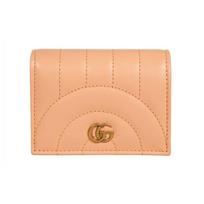 GUCCI Marmont Leather Card Holder Womens Peach Gift Set(Basic Set+Box+Shopping Bag) persikas
