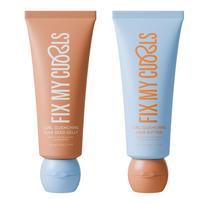 Fix My Curls Drėkinamasis formavimo rinkinys garbanotiems plaukams | Garbanotiems, banguotiems, sausiems, besipučiantiems plaukams | Praturtintas alavijo, čija sėklų ir linų sėklų aliejumi | Silikonas white