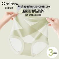 Oudifen Women's Seamless Ice Silk High Waist Tummy Control Briefs XL