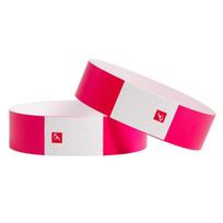 100 Pcs Paper Tyvek Wristbands Waterproof Party Synthetic Paper Wrist Playground Multipurpose Bracelets ID Wrist Bands rožinė raudona spalva