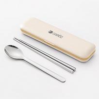 CAMUZ Food-Grade 316 Stainless Steel Portable Cutlery Set Including Chopsticks And Spoon, Single-Person Dining Utensils Box