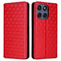Leather Case Compatible For Motorola Edge 60 Fusion 5G Wallet Rhombus Imprinted Phone Cover juoda