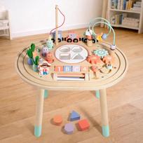 Montessori 10-in-1 interaktyvus mokomasis stalas vaikams: Edukacinė, Tėvų ir Vaikų Multifunkcinė Žaidimų Platforma beige