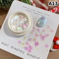 3D Kalėdinės Sniego Gėlės Metalinės Nagų Blizgučiai Sequinai Mišraus Dizaino Tuščiavidurės Sniego Gėlės 3D Kalėdinės Sniego Gėlės Dekoracija A13