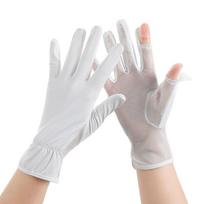 Elastic Flip Touchscreen Ice Silk Gloves Mesh Polyester UV Protection Gloves Non Slip New Thin Breathable Gloves Summer