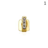 New Hip Hop Teeth Grillz Men Women Iced Out Hollow Double Tooth Cap Dental Grill Punk Rapper Cap Halloween Cosplay 2