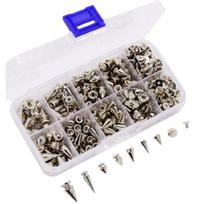 354Pcs Leather Nail Belt Watchband Head Rivets Spikes Decor Nail Metal Buckles Punk Warhead Studs Screw Rivets 1